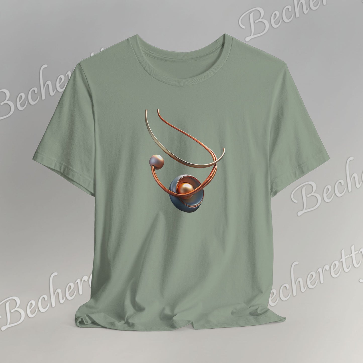 Artistic Graphic T-Shirt Becheretty - Stylish Necklace Design - Casual Wear, Gift for Art Lovers, Summer Fashion, Everyday Comfort