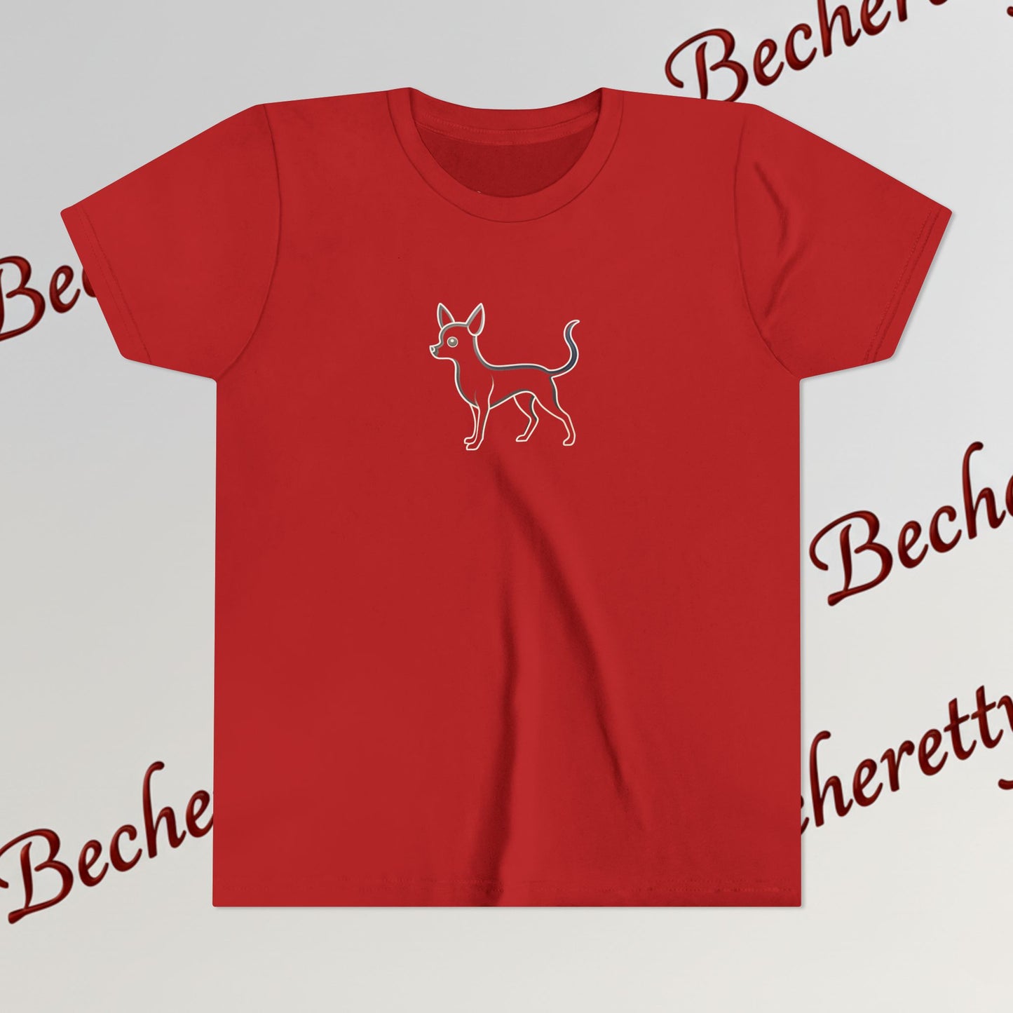 Youth T'Shirt - Graphic Chihuahua - Minimalist Art Becheretty