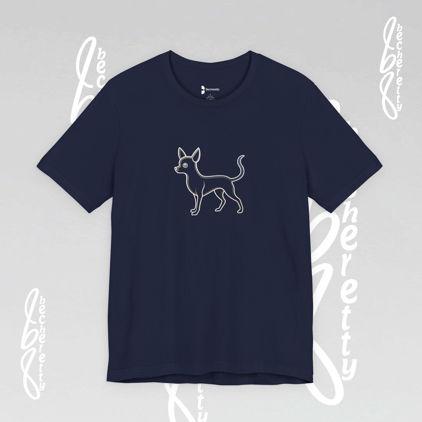 Pet Lovers "Chihuahua" T-Shirt Unisex -  Art Graphic Minimalist Becheretty - Wearable Art Apparel - Casual Wear