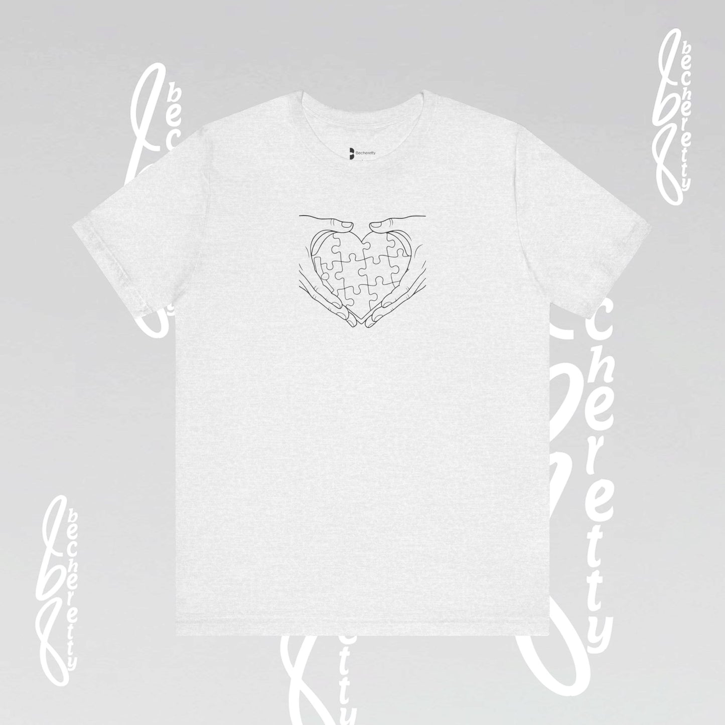 Autism Awareness T-Shirt  "My Heart is Yours" - Becheretty Minimalist design - Unisex, casual wear.