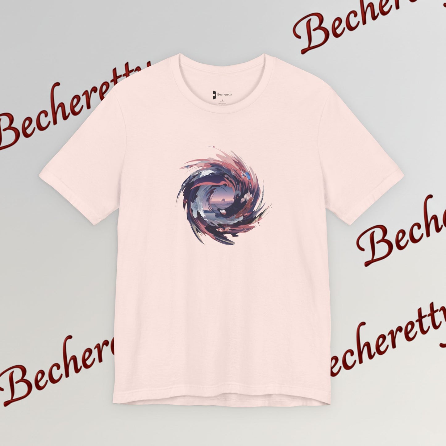 Graphic Art t-Shirt "Spiral Galaxy" - Abstract Cosmic Swirl Tee - Unique Design - Special Gift for Art Lovers