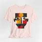 Abstract Geometric Face T-Shirt — Modern Cubist Art Tee