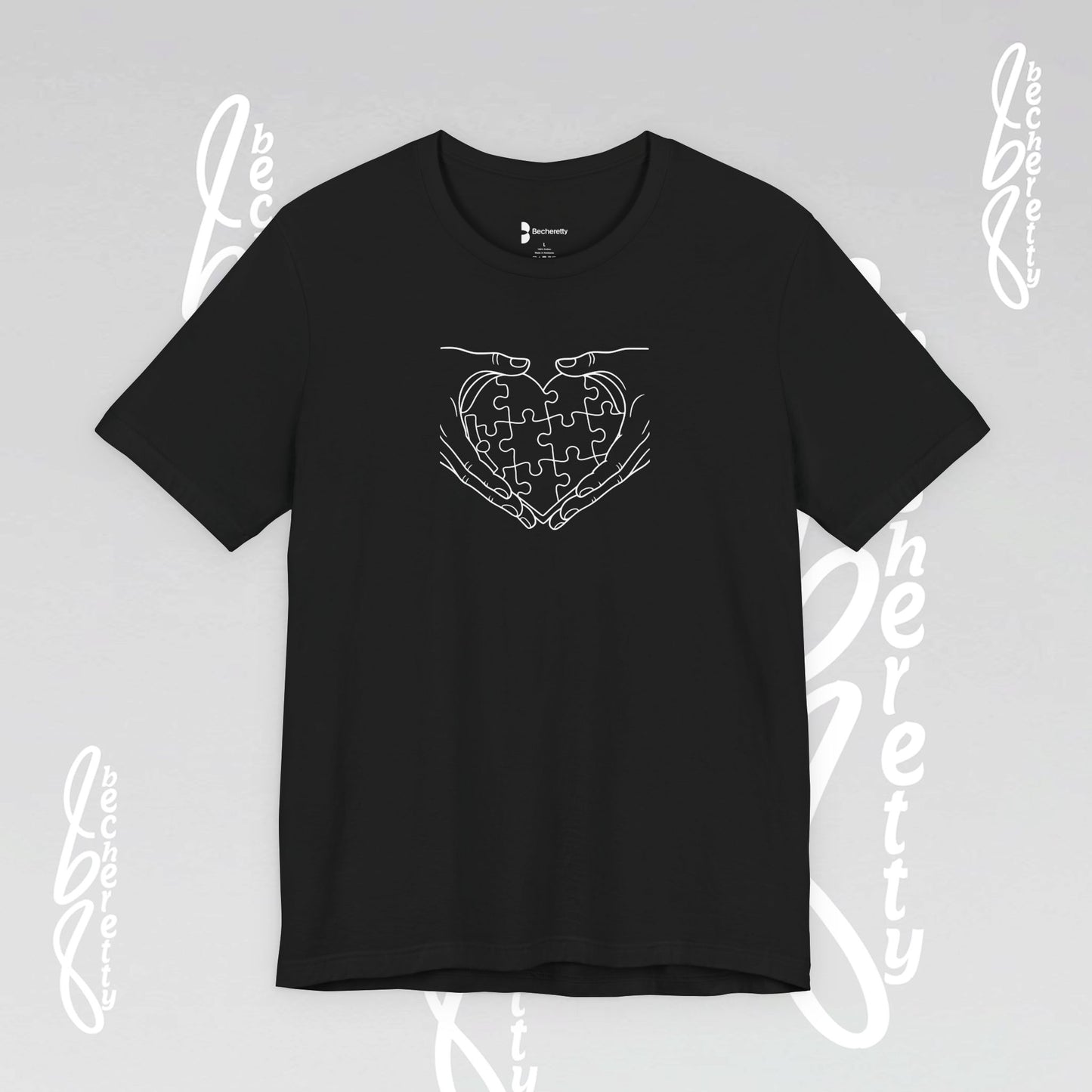 Autism Awareness T-Shirt  "My Heart is Yours" - Becheretty Minimalist design - Unisex, casual wear.
