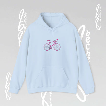 Hoodie Becheretty "Pink Bike "Minimalist Graphic Design" Perfect Gift for Bike Lovers - Casual