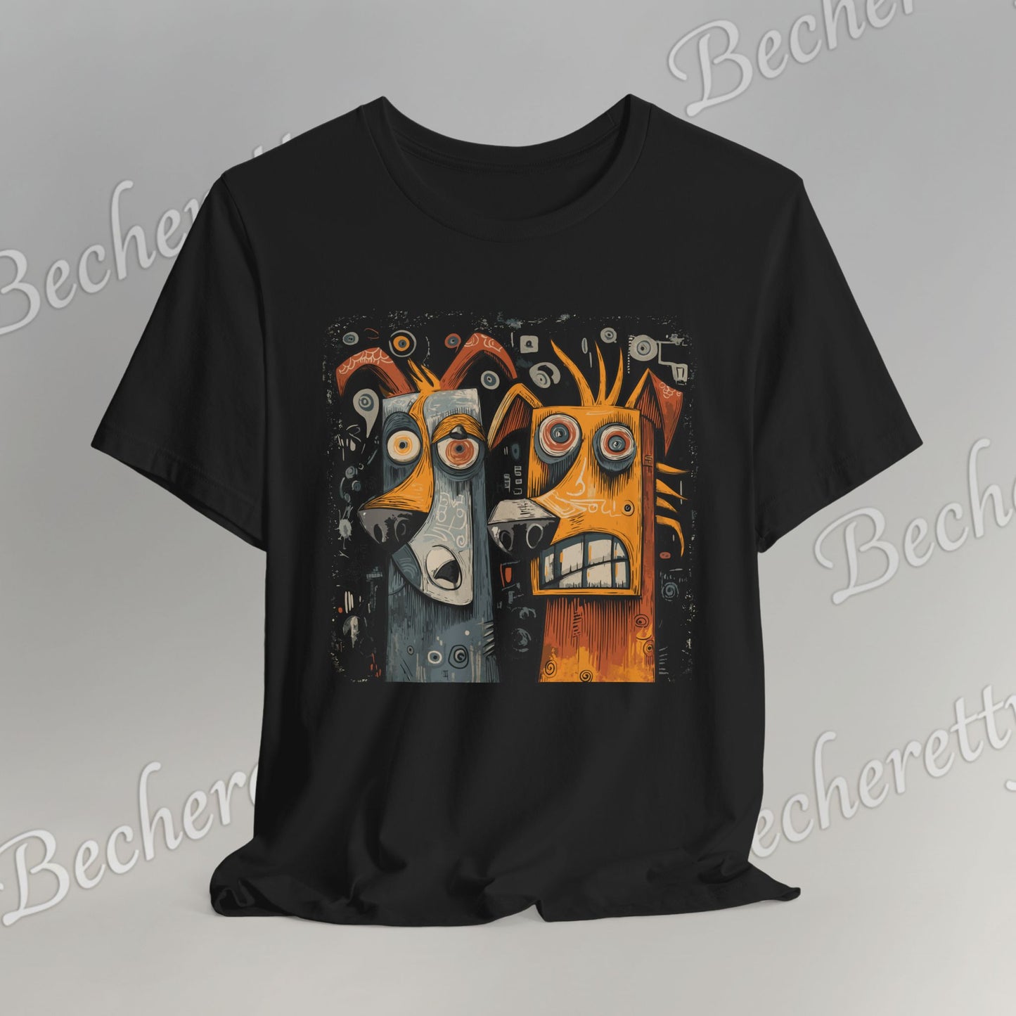 Twin Instincts T-shirt Becheretty - Perfect for art-driven fashion, and anyone who wears instinct as identity.