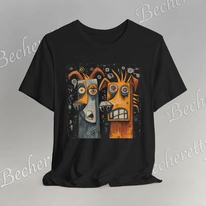 Twin Instincts T-shirt Becheretty - Perfect for art-driven fashion, and anyone who wears instinct as identity.