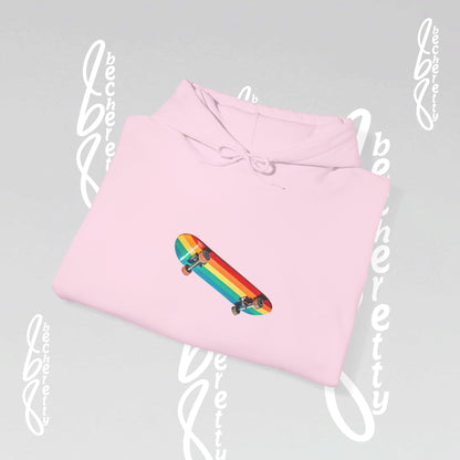 Rainbow Skateboard Graphic Hoodie Becheretty - Unisex - Perfect Gift for Skaters Lovers