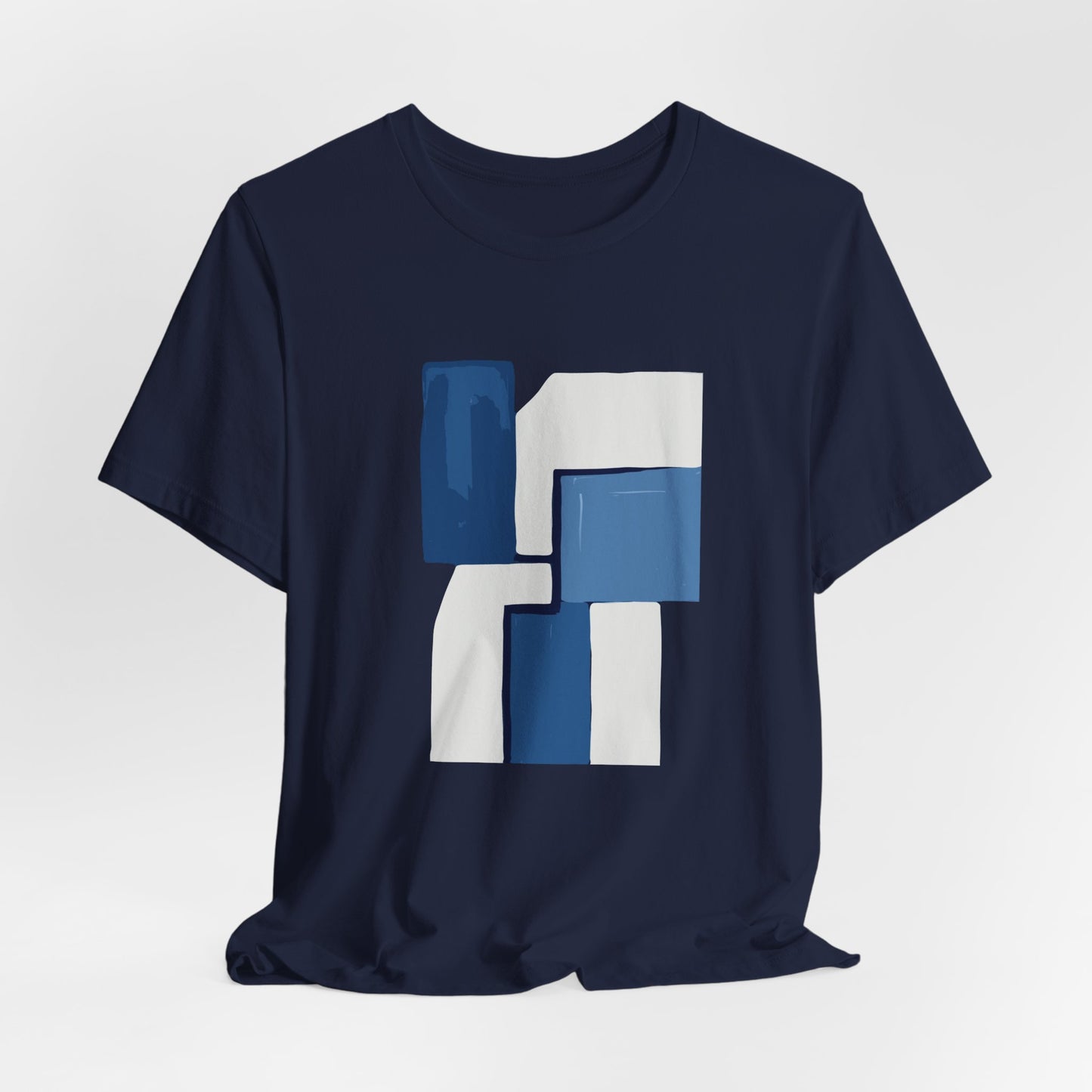 Abstract Wave Short Sleeve Tee - Art Minimalist Becheretty - Perfect for Art Lovers -Casual Wear