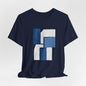 Abstract Wave Short Sleeve Tee - Art Minimalist Becheretty - Perfect for Art Lovers -Casual Wear