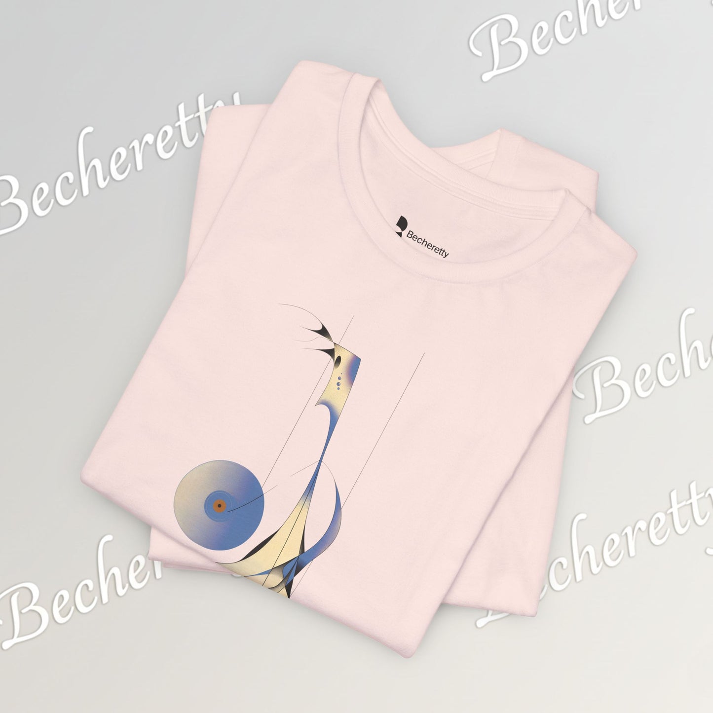 Abstract DJ Tee - Art Graphic Minimalist Becheretty - Perfect for Casual Outfits, Gift for Friends, Summer Style.