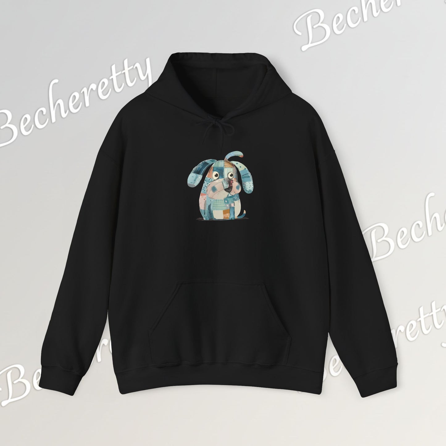 Cute Watercolor Dog Hoodie - art Graphic Becheretty - Colorful Puppy Sweatshirt