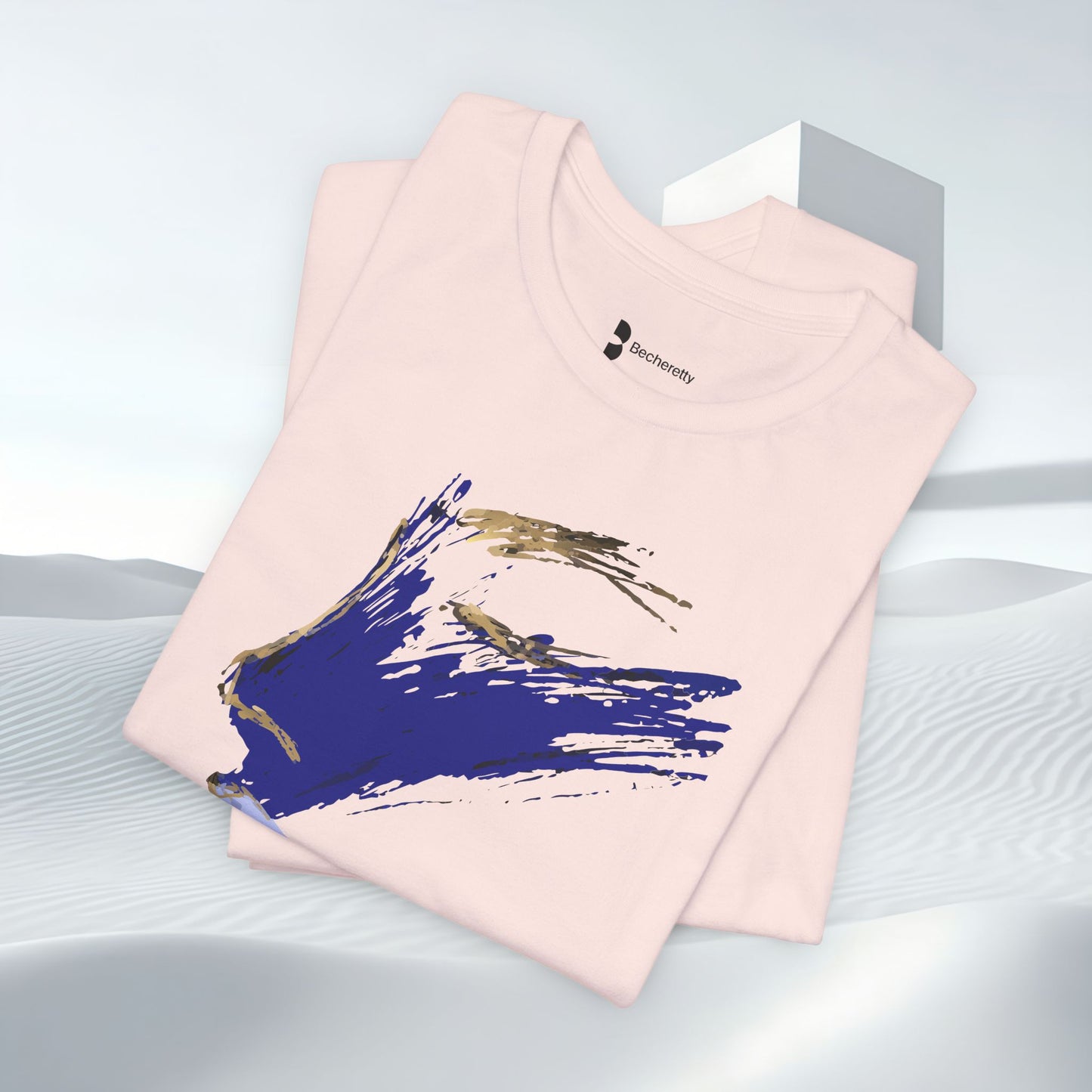 Midnight Motion Abstract Brushstroke T-Shirt — Original Art Minimalist Becheretty