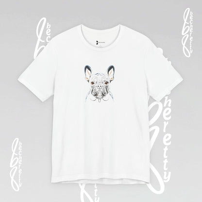 Dog Lovers Tee "Frenchie" Art Graphic Becheretty - Special gift for French Bulldog owners - Casual Wear