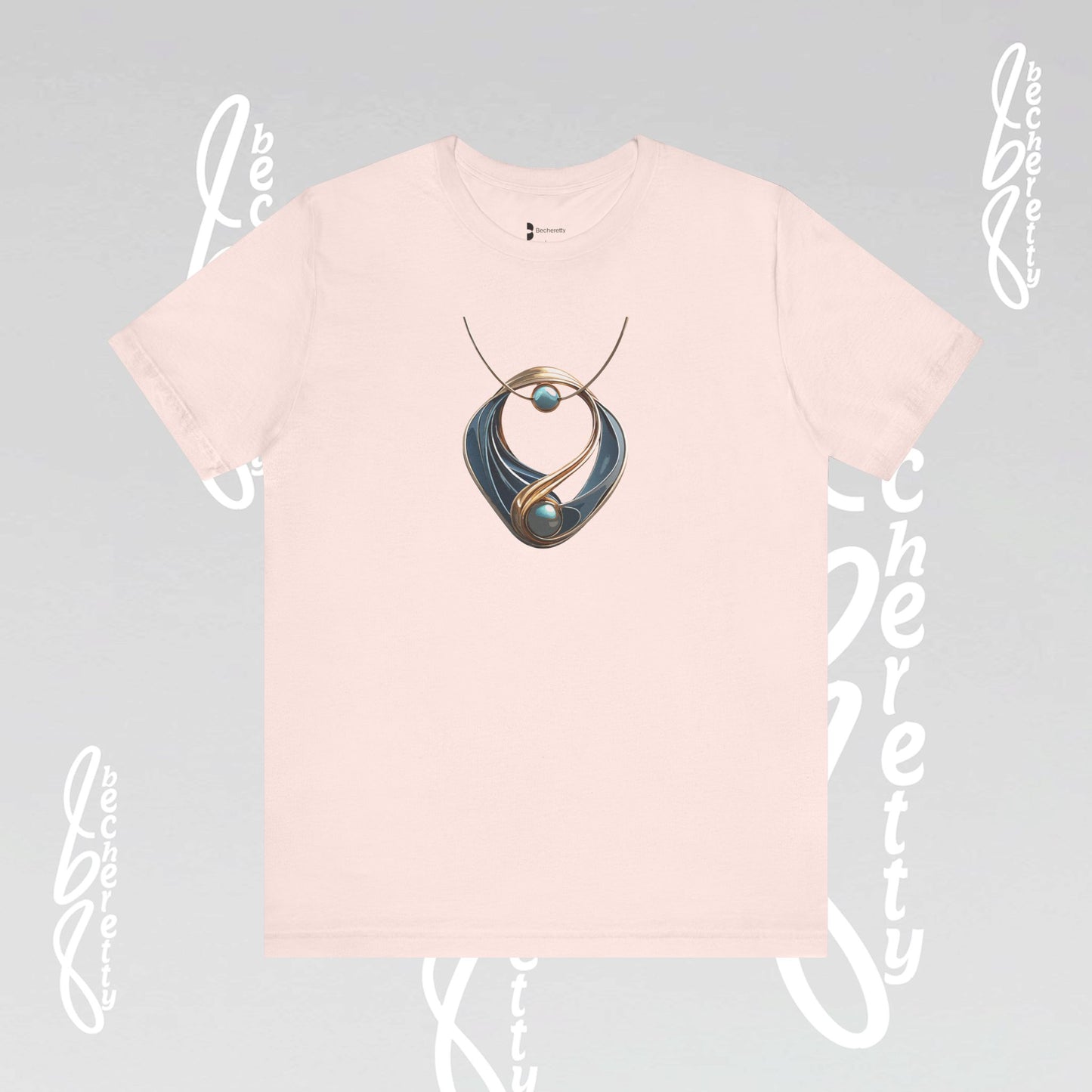 Necklace Artistic design - Statement T-Shirt Becheretty - Casual wear - Unique Graphic Top, Everyday Style