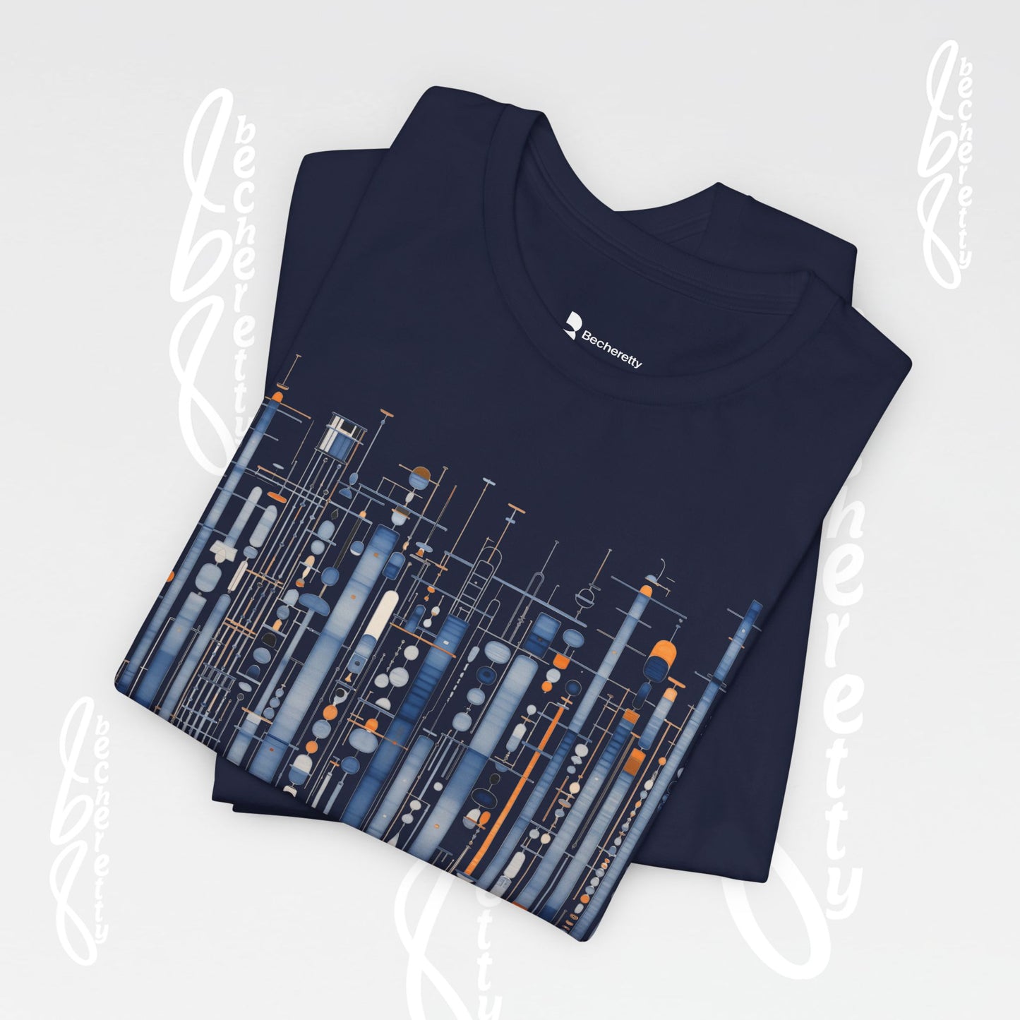 Urban Frequencies T-Shirt - Modern Geometric Graphic Becheretty - Wear the city. Feel the rhythm.