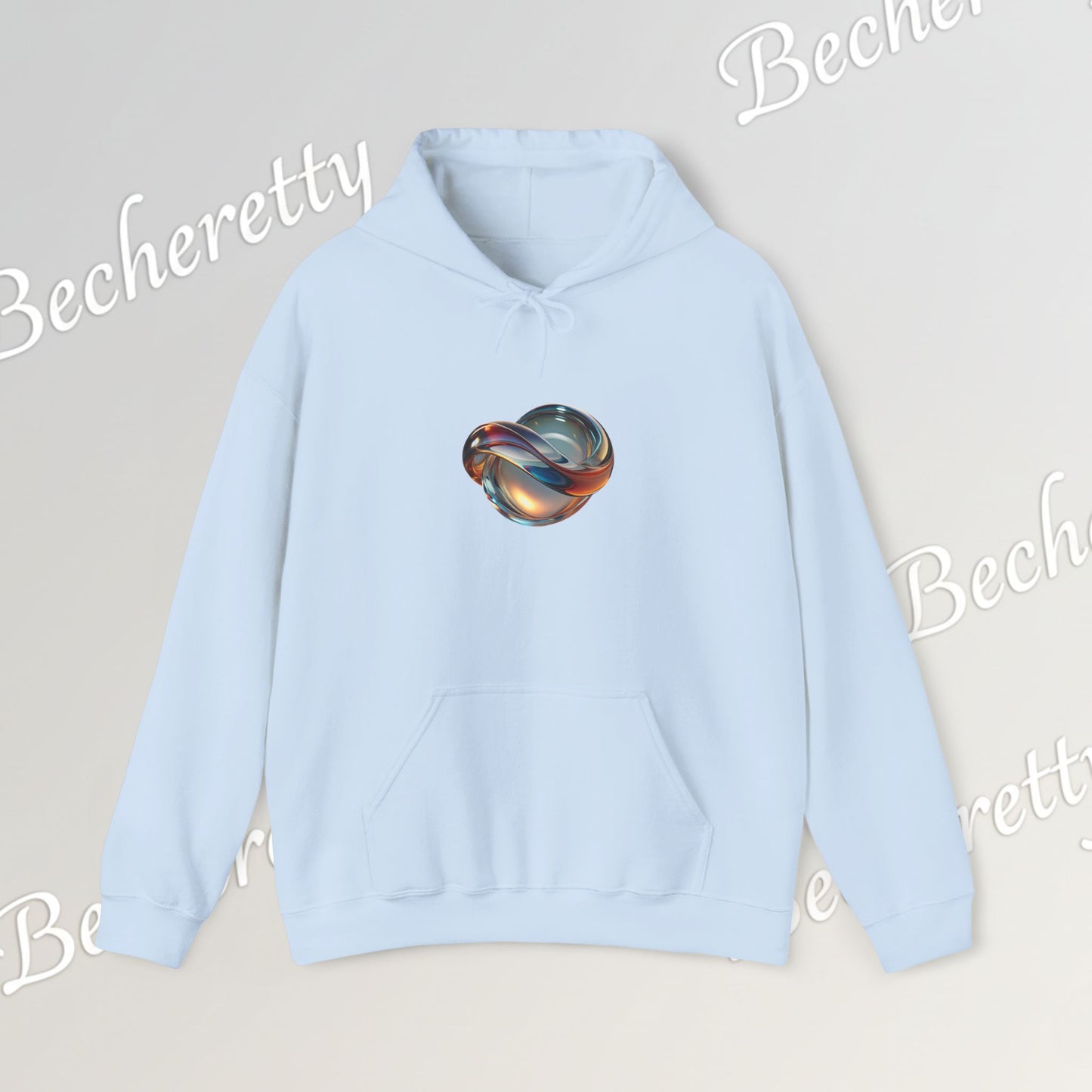 Futuristic, minimalist, and artistic vibe - Graphic Hoodie Becheretty | Surrealist Liquid Graphic