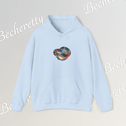 Futuristic, minimalist, and artistic vibe - Graphic Hoodie Becheretty | Surrealist Liquid Graphic