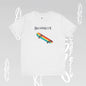 Rainbow Skateboard Tee - Becheretty design, perfect gift for skater lovers.