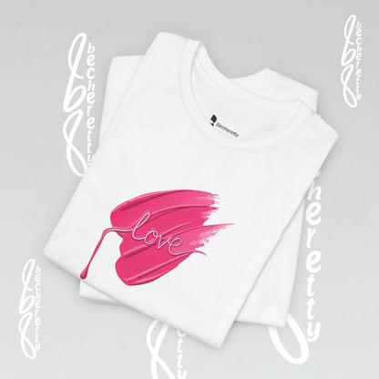 Love Brushstroke T-Shirt - Art Graphic Minimalist Becheretty - Special gift for your sweetheart