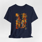 African Art T-Shirt "Ancestral Echoes" Graphic Becheretty - Abstract style - Ethno-Contemporary Fashion