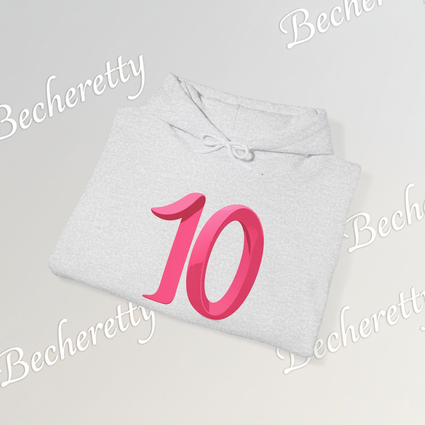 The "Perfect 10" Signature Hoodie - Art Minimalist Becheretty - Perfect balance between soft aesthetics and high-impact style.