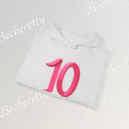 The "Perfect 10" Signature Hoodie - Art Minimalist Becheretty - Perfect balance between soft aesthetics and high-impact style.