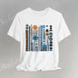 Modern Geometry Tee  "Urban Totems" Art Graphic Becheretty - Timeless, versatile, and unmistakably modern.