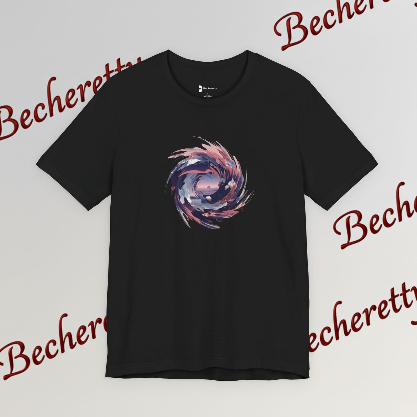 Graphic Art t-Shirt "Spiral Galaxy" - Abstract Cosmic Swirl Tee - Unique Design - Special Gift for Art Lovers