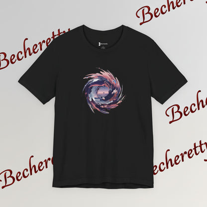 Graphic Art t-Shirt "Spiral Galaxy" - Abstract Cosmic Swirl Tee - Unique Design - Special Gift for Art Lovers