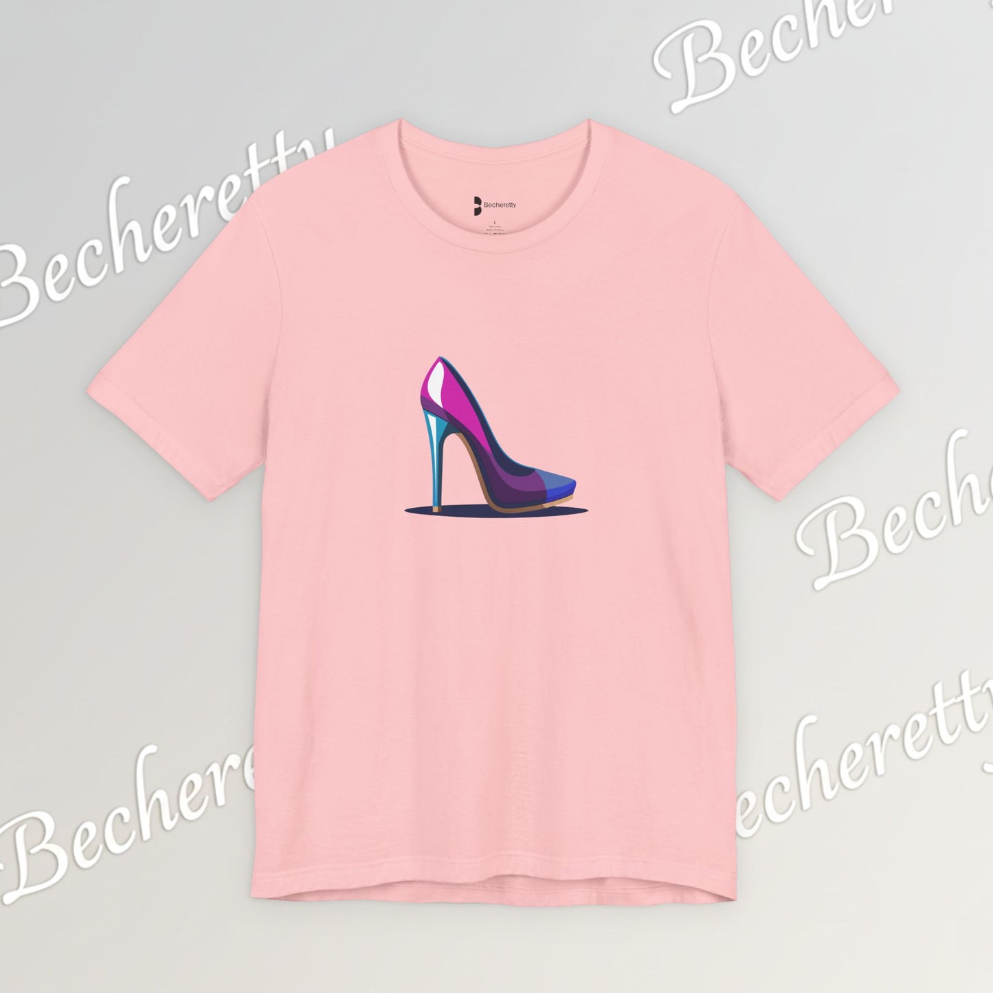Colorful futuristic Stiletto T‑Shirt - Art Graphic Becheretty - A nod to your unique fashion style