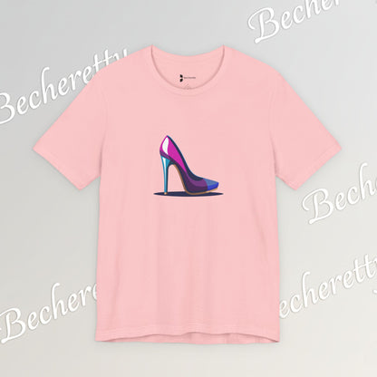 Colorful futuristic Stiletto T‑Shirt - Art Graphic Becheretty - A nod to your unique fashion style