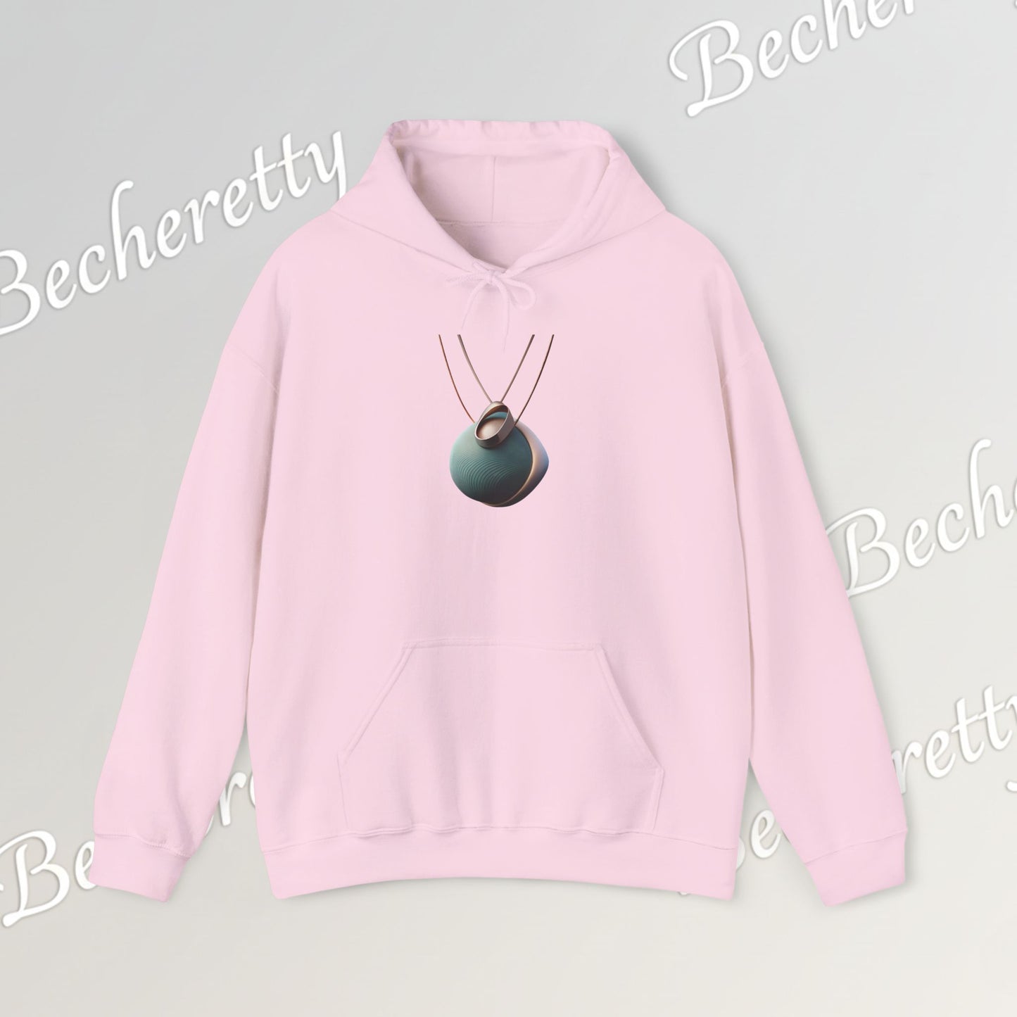 Abstract 3D Geometric Necklace Hoodie - Art Graphic Becheretty - Unisex, Original Gift for Friends