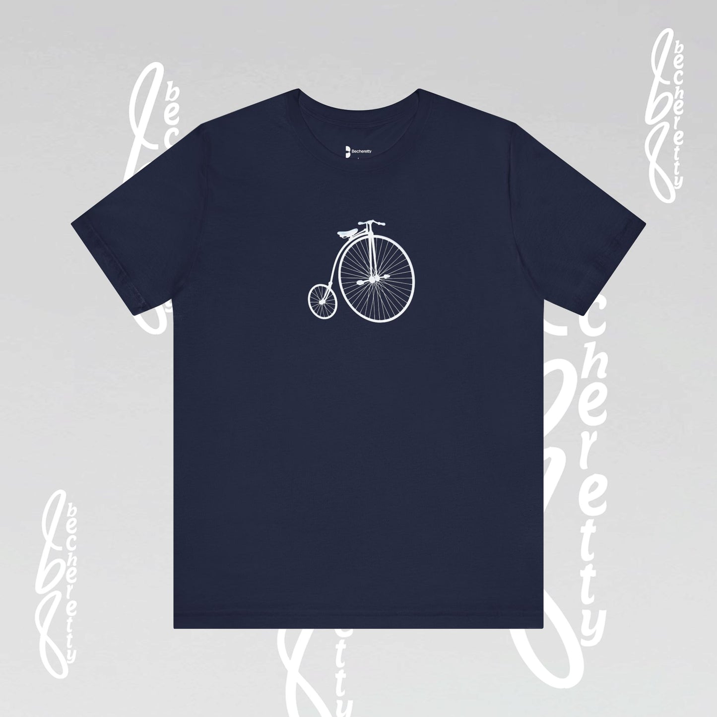 Retro Bicycle Graphic Tee Becheretty - Unisex Cotton T-Shirt, Perfect for Cycling Enthusiasts, Casual wear