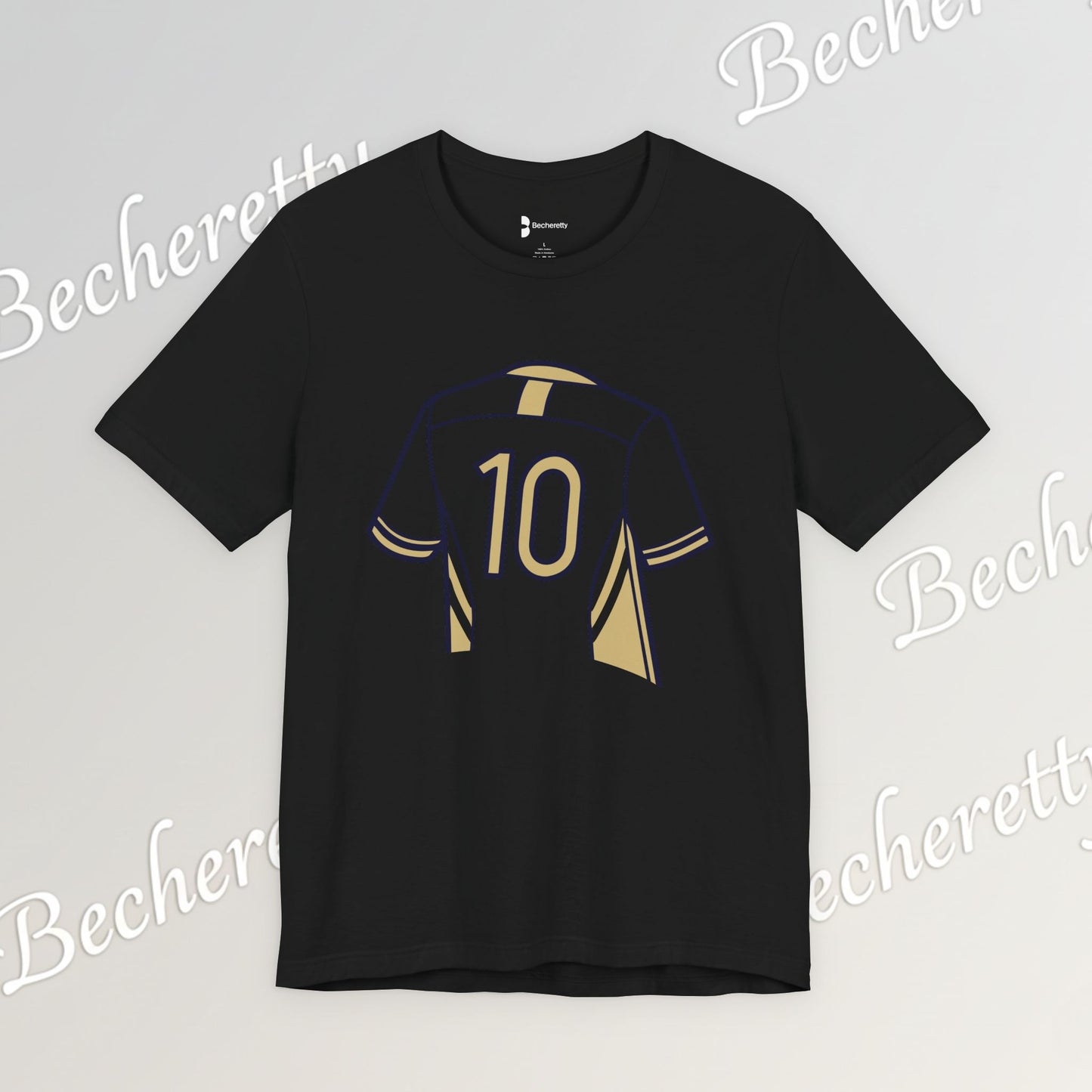 Soccer T-Shirt Number 10 - Art Minimalist Becheretty - Game Day - Casual wear - Perfect Gift for Soccer Lovers