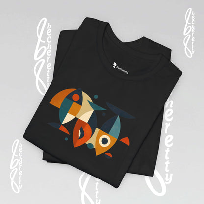 Abstract Harmony Tee Becheretty - Casual Wear, Gift for Friends, Everyday Comfort, Unique Artwork