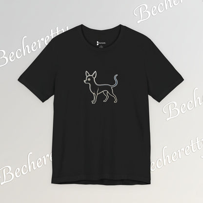 The Minimalist Muse: Chihuahua Line Art Tee Becheretty - "dog lovers"— less is often much more.