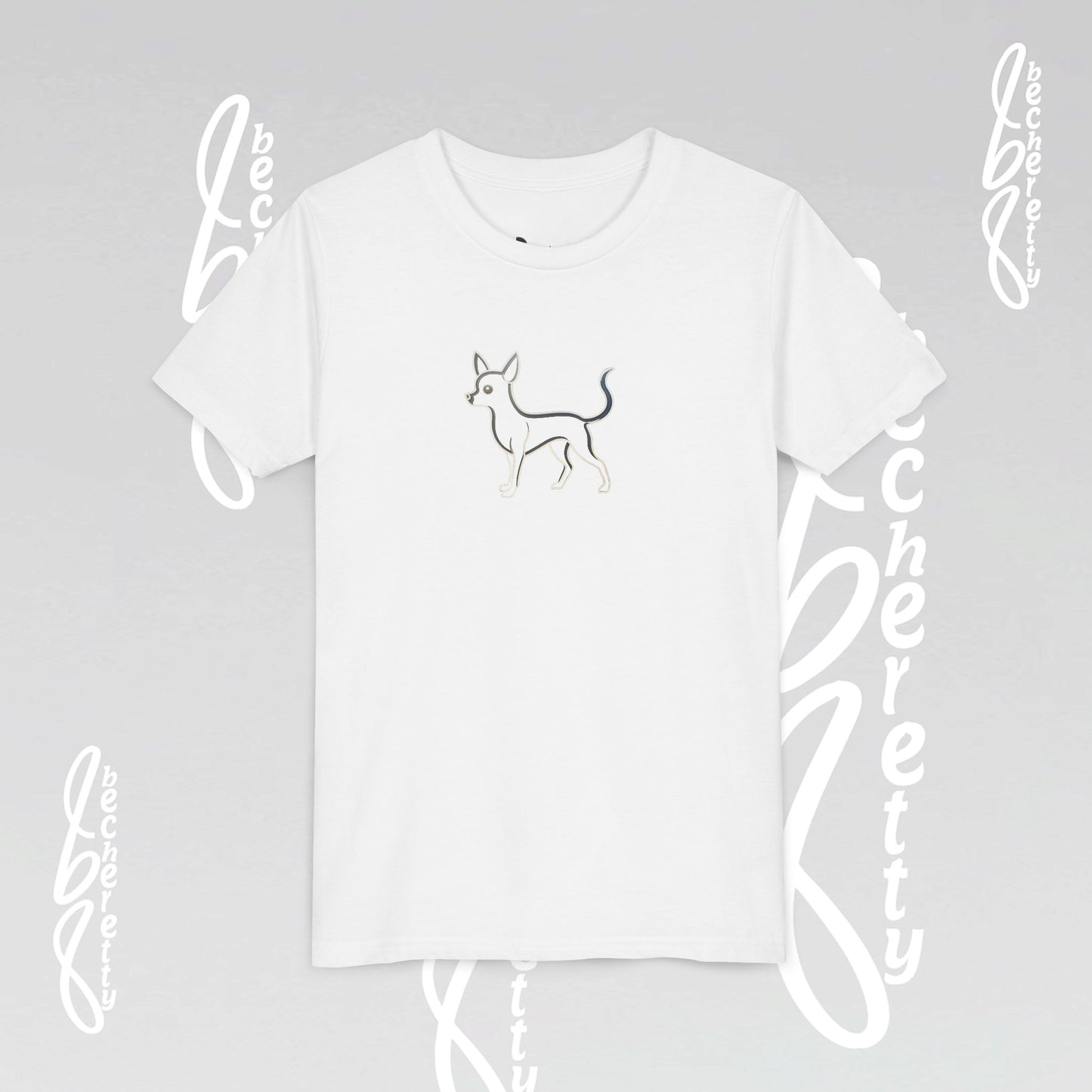Youth T'Shirt - Graphic Chihuahua - Minimalist Art Becheretty