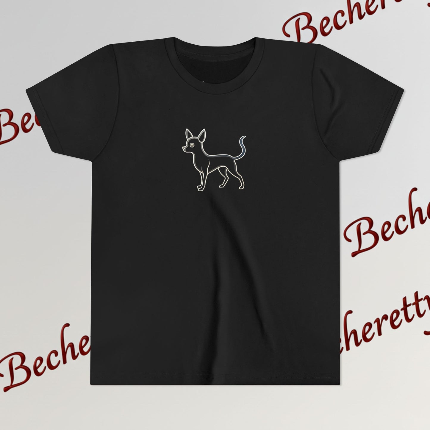 Youth T'Shirt - Graphic Chihuahua - Minimalist Art Becheretty