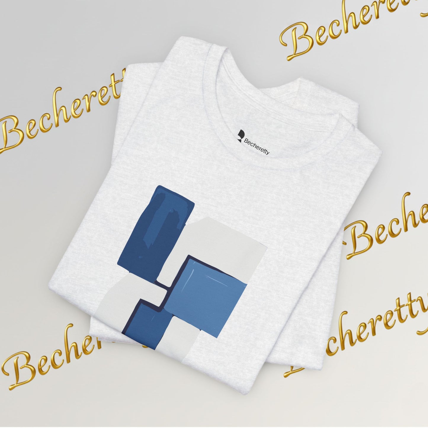 Abstract Wave Short Sleeve Tee - Art Minimalist Becheretty - Perfect for Art Lovers -Casual Wear