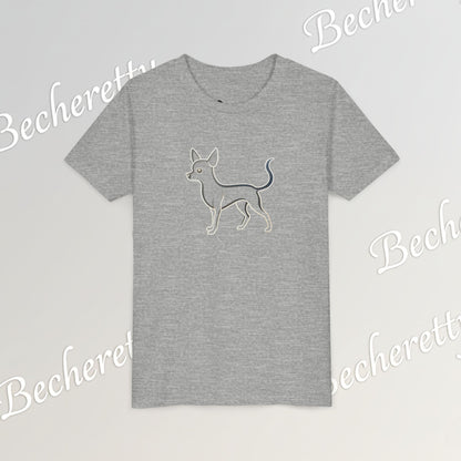 Youth T'Shirt - Graphic Chihuahua - Art Minimalist Becheretty - Perfect gift for Pet Lovers