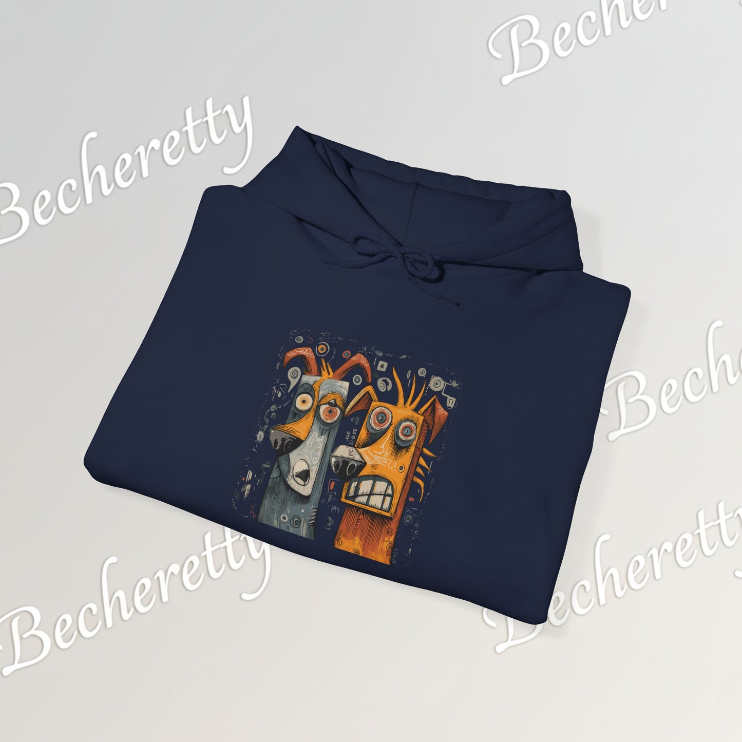 Twin Instincts Hoodie Becheretty - Perfect for art-driven fashion, and anyone who wears instinct as identity.