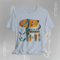 Abstract Guardian Folk Art Dog T-Shirt — Modern Canine Lover Gift
