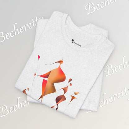 "Gilded Strangers" Graphic T-Shirt Becheretty - A Journey Through an Abstract World of Mythic Beings
