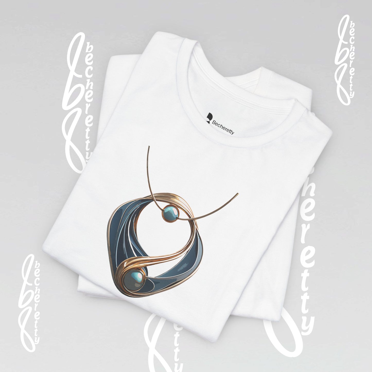 Necklace Artistic design - Statement T-Shirt Becheretty - Casual wear - Unique Graphic Top, Everyday Style