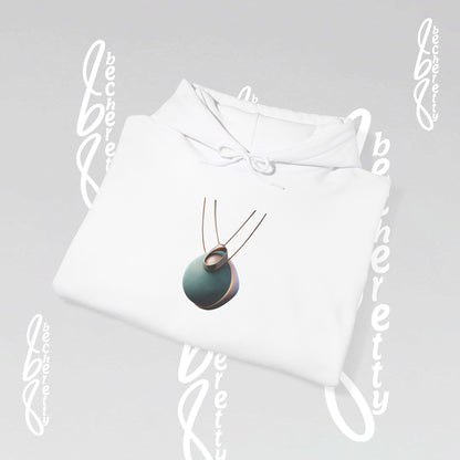 Futuristic Necklace - Graphic Hoodie Becheretty - Unisex, Original Gift for Friends