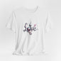 Love Script Tee - Romantic Floral Typography T-Shirt - Art Graphic Becheretty - Ideal gift for your loved one