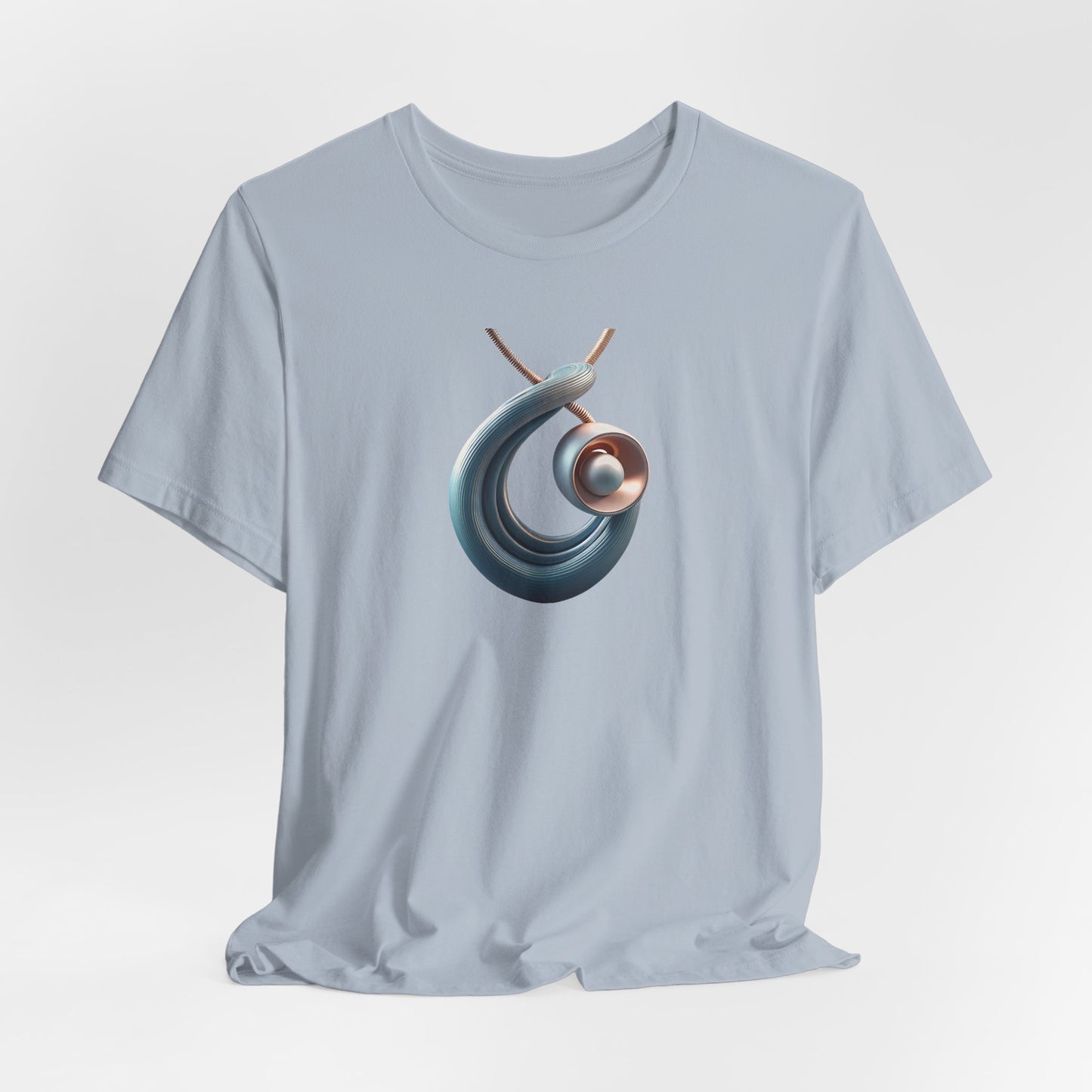 Abstract Nautical Wave Tee - Minimalist Anchor & Shell Graphic Becheretty - Perfect Gift for Art Lovers