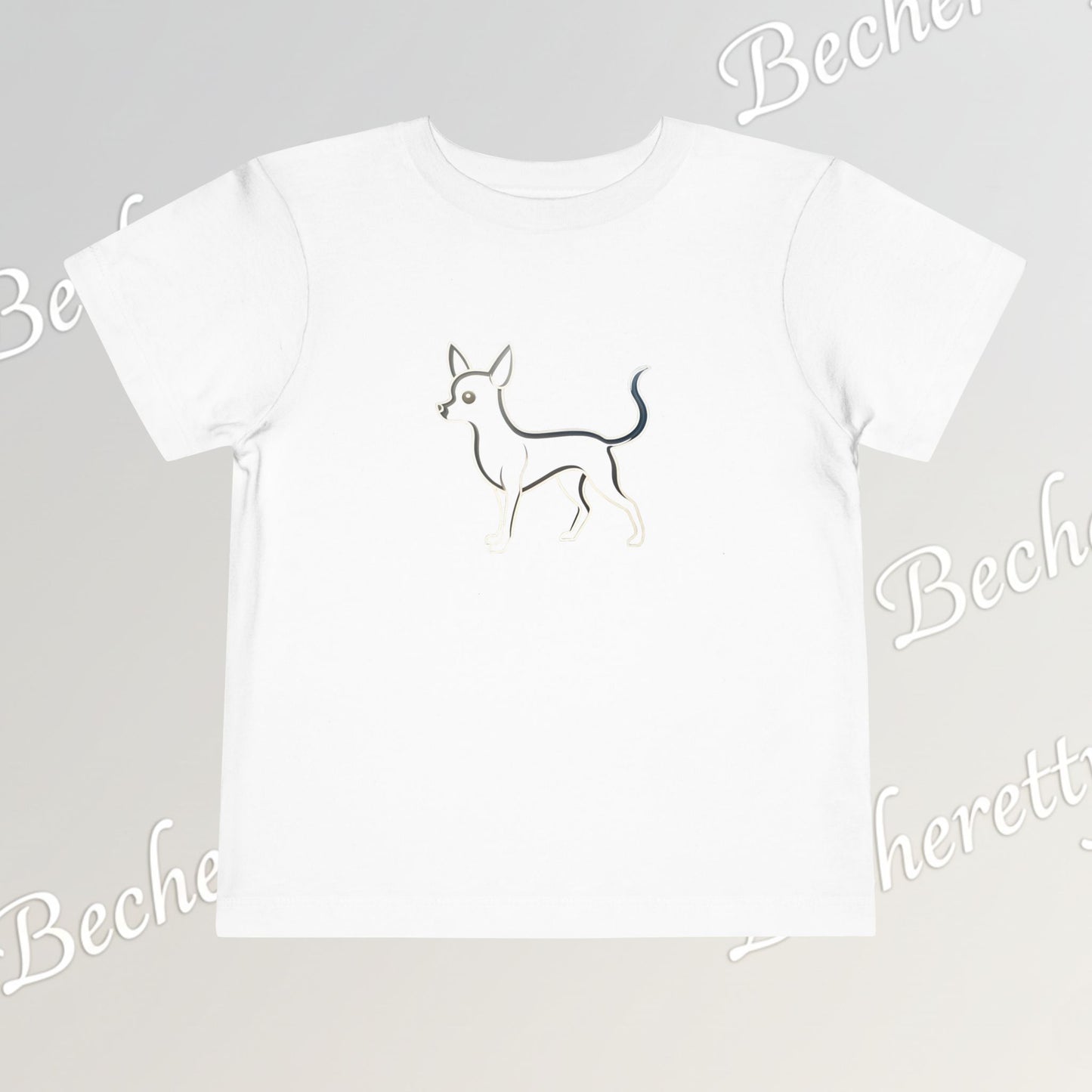 Adorable Chihuahua Toddler Tee - Graphic Minimalist Becheretty - Dog Lover Gift, Cozy Summer Apparel, Fun Birthday Outfit