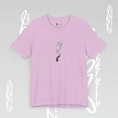 Minimalist Graphic Design Becheretty - Unisex Short Sleeves - Casual - Pixels Void Line