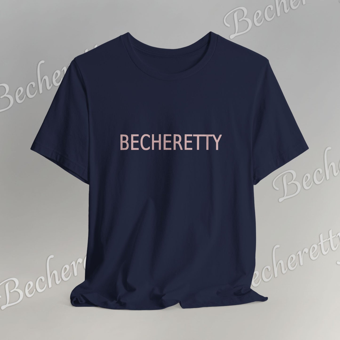 Minimalist Logo Tee Becheretty - Short Sleeve- Casual Style, Unisex - Relaxed Fit Top - Everyday wear